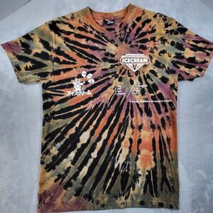 Billionaire Boys Club Ice Cream Hugs Shirt Mens Medium Brown Black Tie Dye